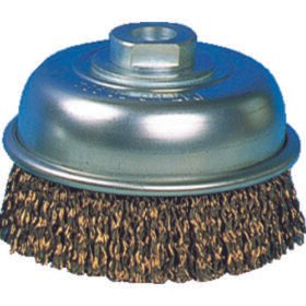 TRUSCO Electric Tool Cup Brush Φ110 Brass Plating Wire Diameter 0.38 GCB-125