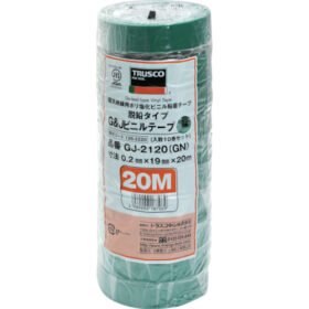 TRUSCO Deleaded Vinyl Tape 19Mm X 20M 10 Rolls Green GJ-2120