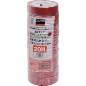 TRUSCO Deleaded Vinyl Tape 19Mm X 20M 10 Rolls Red GJ-2120