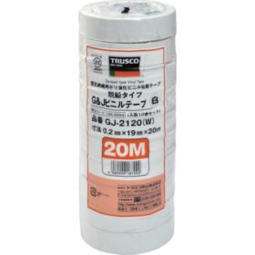 TRUSCO Deleaded Vinyl Tape 19Mm X 20M 10 Rolls White GJ-2120