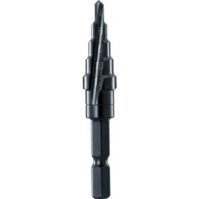 TRUSCO Hexagonal Shaft Step Drill Two-Blade Black Dyed Surface Treatment 4-12Mm NMS-12