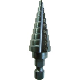 TRUSCO Step Drill Two-Blade Black Dyeing Surface Treatment 5-25Mm Number Of Steps 11 NMS-25