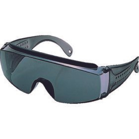 TRUSCO Single-Lens Safety Glass With Top Eaves Side Gray GS-180N