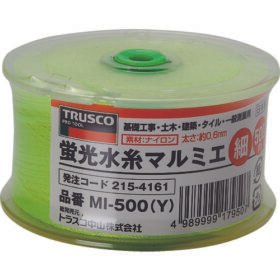 TRUSCO Fluorescent Water Thread Marmier Thin 500M MI-500-Y