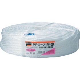 TRUSCO Pp Rope Width 6Mm X Length 200M White PP-6200