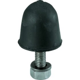 TRUSCO Rubber Stopper Outer Diameter 30Mm Height 31Mm Bolt Diameter 8 EH-30