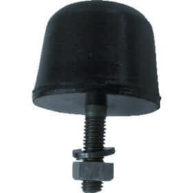 TRUSCO Rubber Stopper Outer Diameter 66Mm Height 45Mm Bolt Diameter 12 EH-66