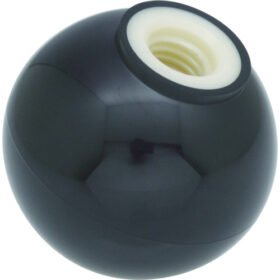TRUSCO Resin Grip Ball No Core Black Φ25 X M6Mm P-TPB25-6BK