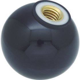 TRUSCO Resin Grip Ball With Core Metal Black Φ20 X M5Mm P-TPC20-5BK