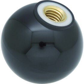 TRUSCO Resin Grip Ball With Core Metal Black Φ20 X M6Mm P-TPC20-6BK