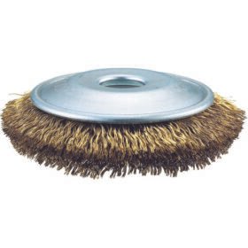TRUSCO Air Tool Bevel Brush Φ85 Brass Plating Wire Diameter 0.27 GBB-85AC
