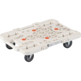 TRUSCO Plastic Flat Cart Root Van Mesh Type 515X385 White MPK-500-W